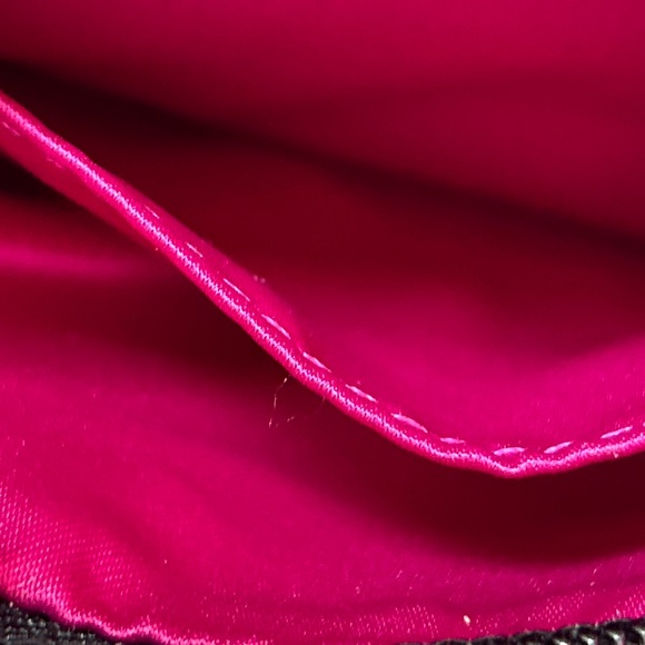 Coach Tartan Black Plaid Gray and Pink Wristlet Clutch - Approximately 6.5 x 4.5 - Picture 7 of 9